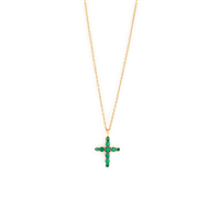 Collana Salvini Donna Croci s in Oro giallo Smeraldo 0.28 Ct 20105413 - 20105413